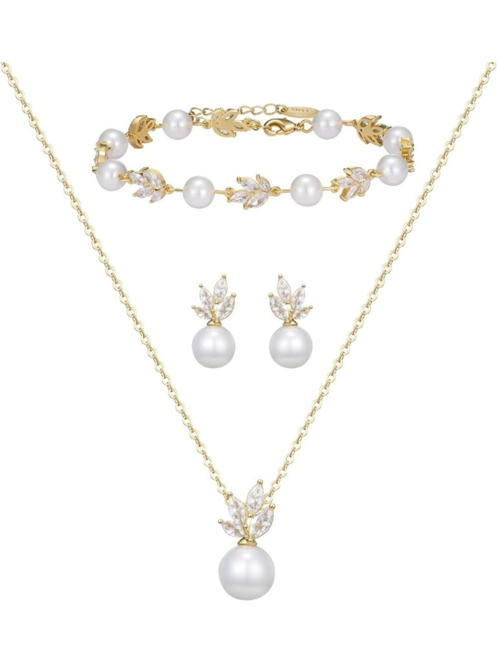 Elegant Pearl Bridal Jewelry Set for Women - Wedding Accessories & Gifts